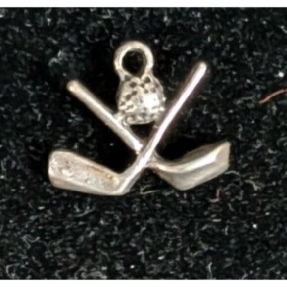 Miniature Silver Golf Clubs & Ball Charm Pendant - Picture 8 of 15